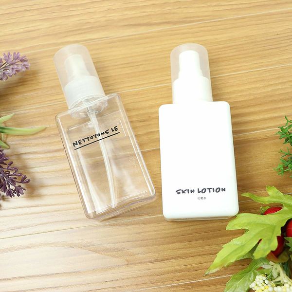 スプレーボトル クリア スクエア 100ml ベストコ - アスクル
