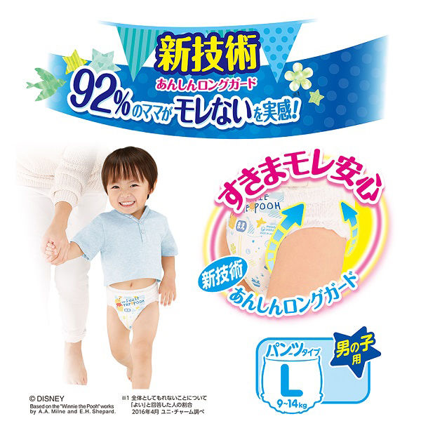 ムーニーマン おむつ パンツ L（9～14kg） 1ケース（56枚入×3パック） エアフィット 男の子用 ユニ・チャーム