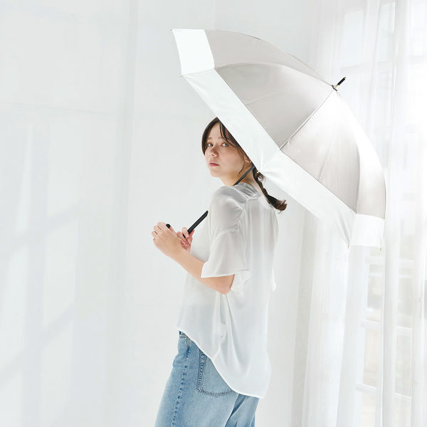 SUN PASTEL 100 晴雨兼用長傘 グレー SUN PASTEL 100 晴雨兼用長傘 グレー