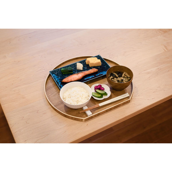 かのりゅう 半月盆 お盆 トレー 506967 1セット(1枚×5)（直送品