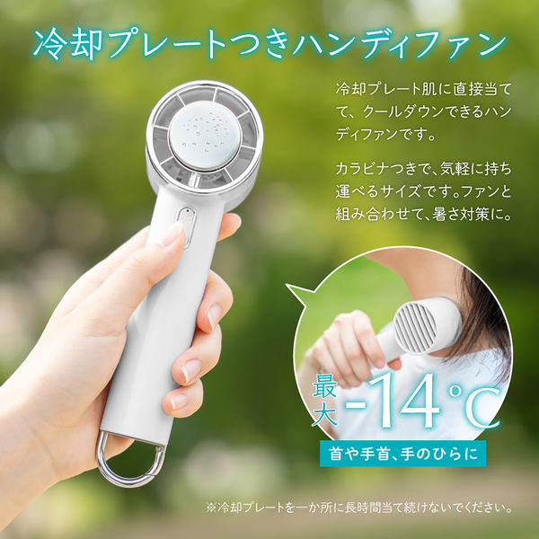 ⭐️ハンディファン✨冷却プレート付き⭐️スタンド可能 ホワイト LaFuture ハンディファン 冷却プレート 5way 扇風機 静音 軽量 強風