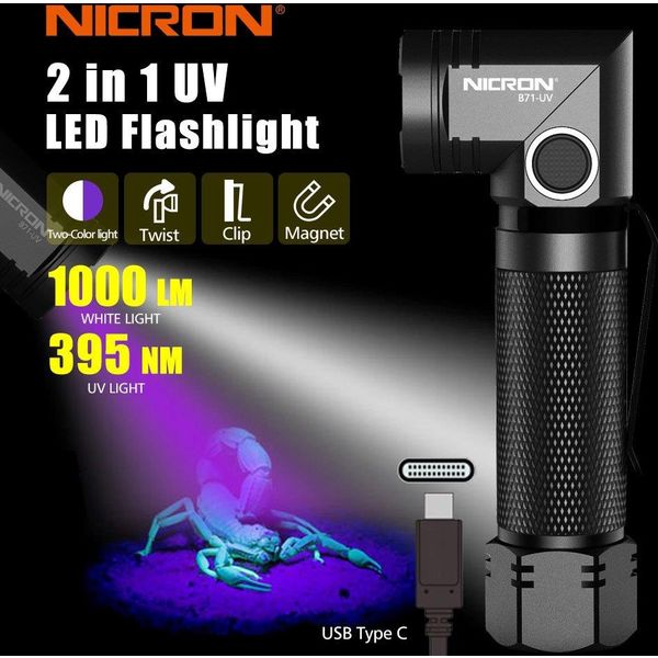 NICRON 防災 ニクロン B74 懐中電灯 首振りLEDライト 最大600