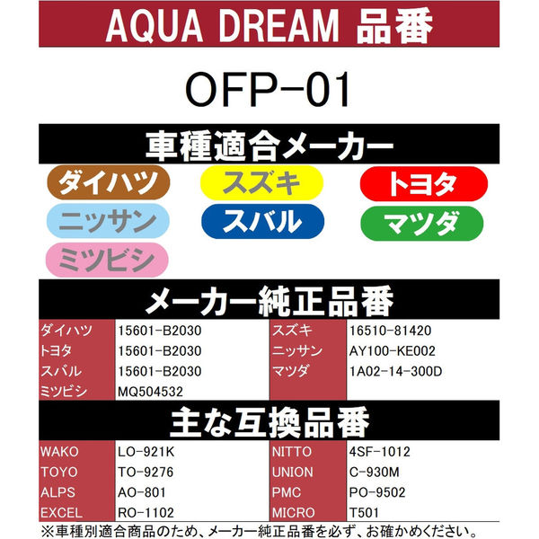 AQUA DREAM - AD-OFP-01 Platinum オイルフィルター