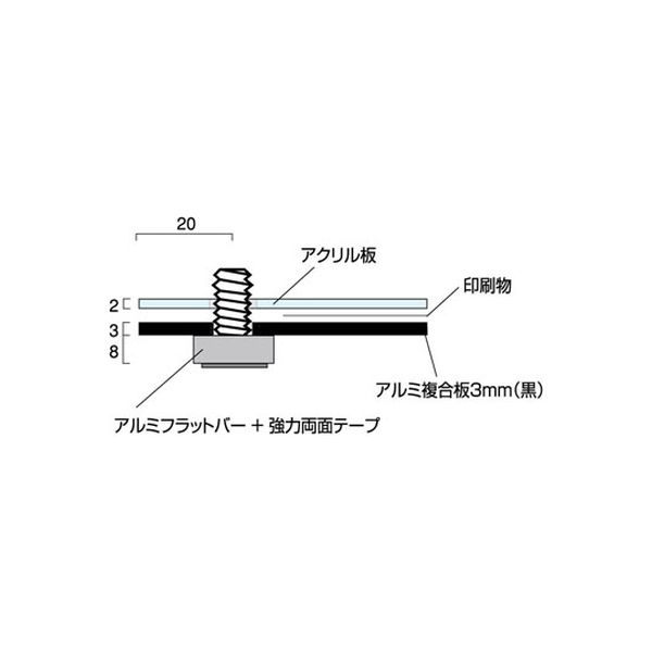 常磐精工 ウォールポスターサイン ブラック A3 WPSB-A3 1台（直送品） - アスクル