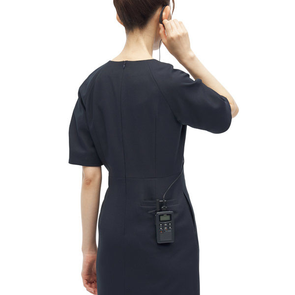 【新品】AURICULA　ワンピース　ネイビー/ブラック　LL jun ashida Multi Black - ブラックワンピース / Black Dress