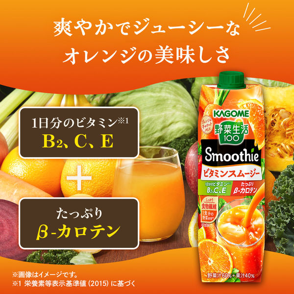 カゴメ 野菜生活100 Smoothie ビタミンスムージー 1000g 1セット（12本