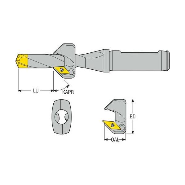 セコ ドリル加工 Crownloc(クラウンロック) 面取りモジュール SD100-C45-12.00/12.49 1個（直送品）