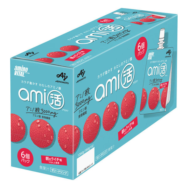 アミノバイタル ami活（アミカツ）ゼリードリンク 朝のライチ味 1