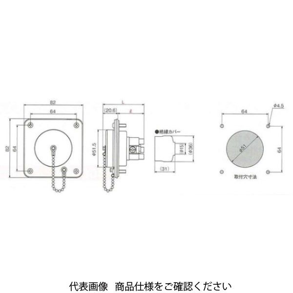 公式特典付 3115WJ アメリカン電機 防水形フランジインレット（耐じん