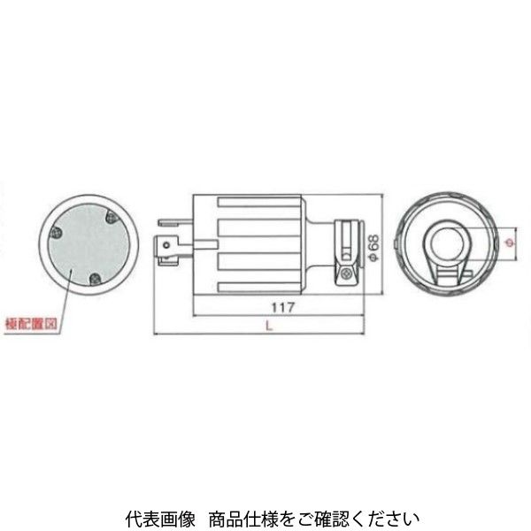 アメリカン電機 引掛形 プラグ 3662R 1個（直送品） - アスクル