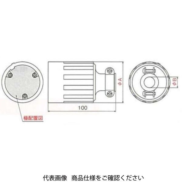 アメリカン電機 引掛形 コネクタボディ 4324R 1セット(2個)（直送品