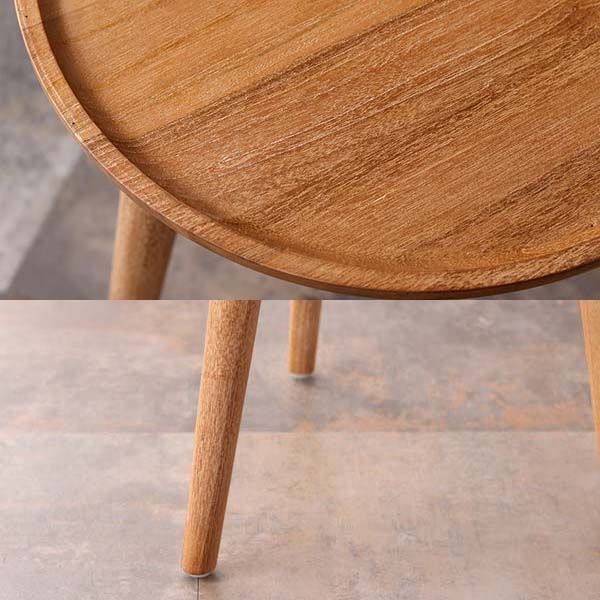 キムラ チーク無垢材 サイドテーブル 幅450×奥行450×高さ450mm T080XP