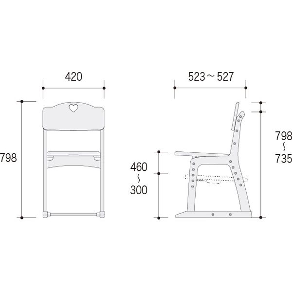 オカムラ ソラノプリティア 学習 木製チェア アルダーホワイトツートーン 865LBC WD55 1台（直送品） オカムラ