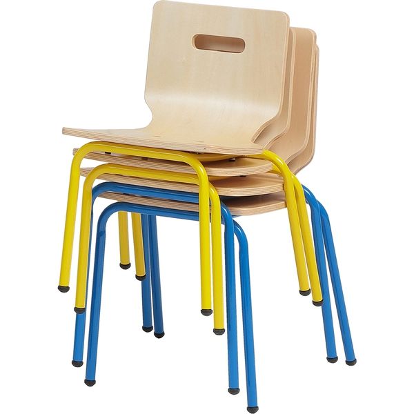 日本キッズ　家具　PLETO Steel Chair M（ブルー）ブルックリンスタイル　カリフォルニアスタイル　西海岸風　カフェ風　北欧風　学校　教室 金属製フレーム
