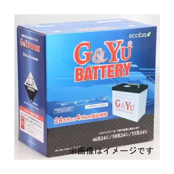 Gu0026Yu 国産車バッテリー ecoba 34A19R（直送品） - アスクル