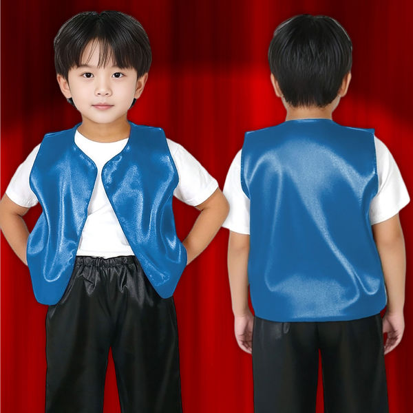 アーテック ソフトサテンベスト J 青 14472 1セット(3枚)（直送品