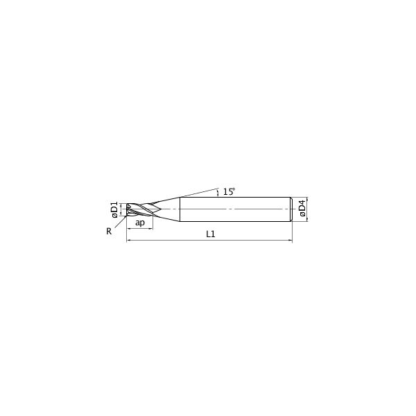 三菱マテリアル エムスターエンドミル MS4MRBD0400R030 1本（直送品