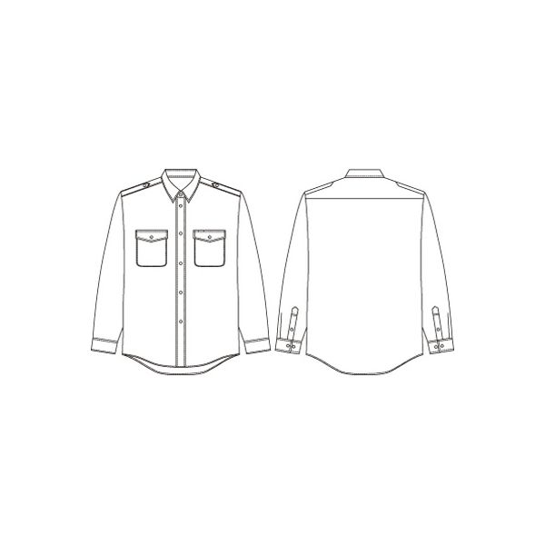 チクマ ECO SERIES 長袖シャツ(肩章付き) T96300-36-78(直送 チクマ ECO SERIES 長袖シャツ(肩章付き) T96300-36-78(直送