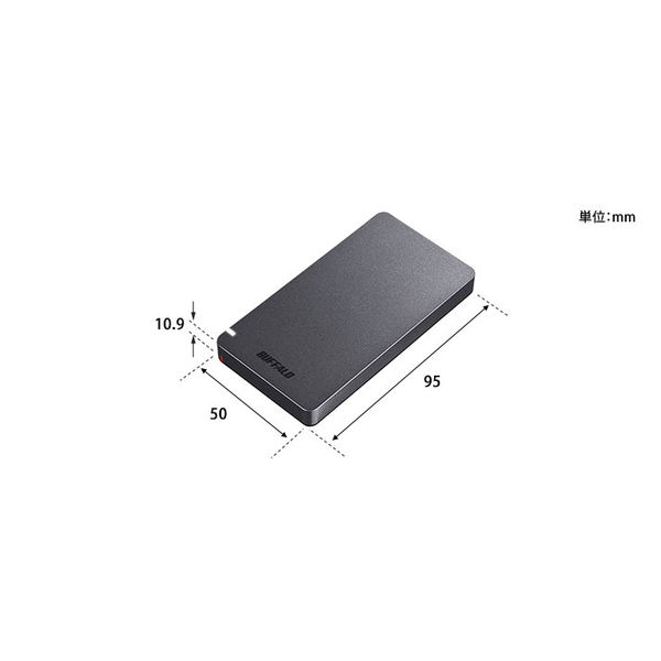バッファロー SSD-PGM1.9U3-B/N ブラック - PC周辺機器