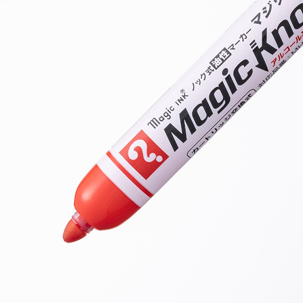 寺西化学工業 マジックノック 細字 赤 MKHP-T2 1箱(10本入) - アスクル