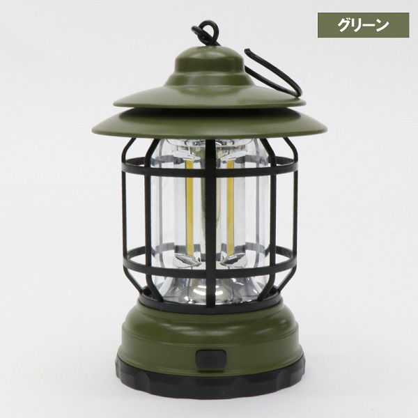 三和 レトロキャンピングランプ DL-FGMD01 グリーン SS-43-GR 1箱(36個