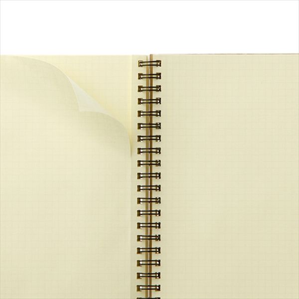 ロルバーン ポケット付メモ A5 5mm方眼 オリーブ 緑 リングノート 2冊