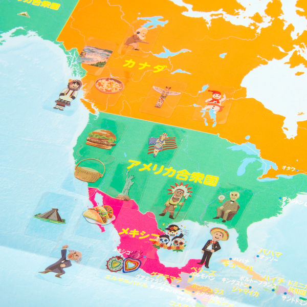 東京カートグラフィック はっておぼえる世界地図とシールセット STSS