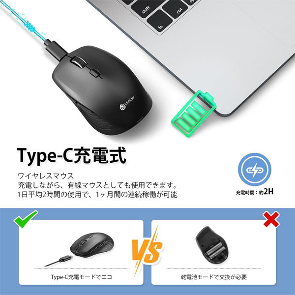 ワイヤレスマウス 無線マウス Bluetooth5.1 静音 USB充電式 2.4GHz 800 1200 1600DPI 高精度 多機種対応 超薄型持ち運び便利 レシーバー付き(V6)