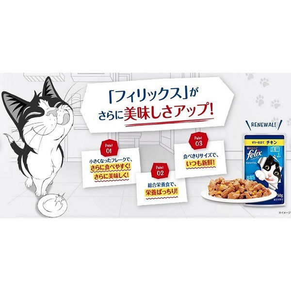 バラエティパック）フィリックス 猫 我慢できない隠し味ゼリー お魚