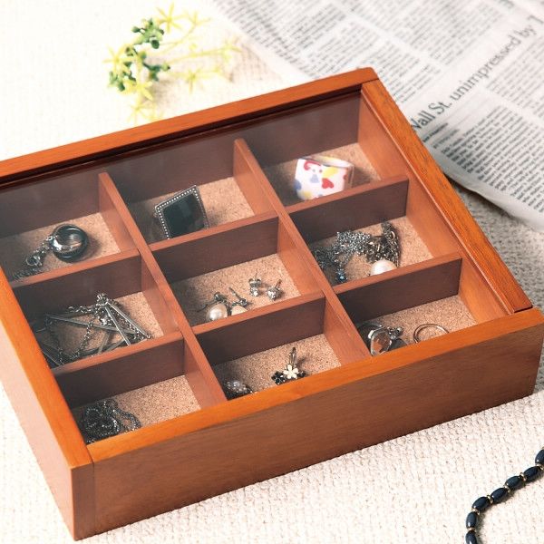 アートワーク付きダークブラウンアクセサリーケース アートワーク付きダークブラウンアクセサリーケース アート