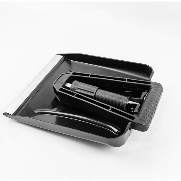 セーフラン安全用品 折りたたみスノースコップ 皿部サイズ280x240mm 黒