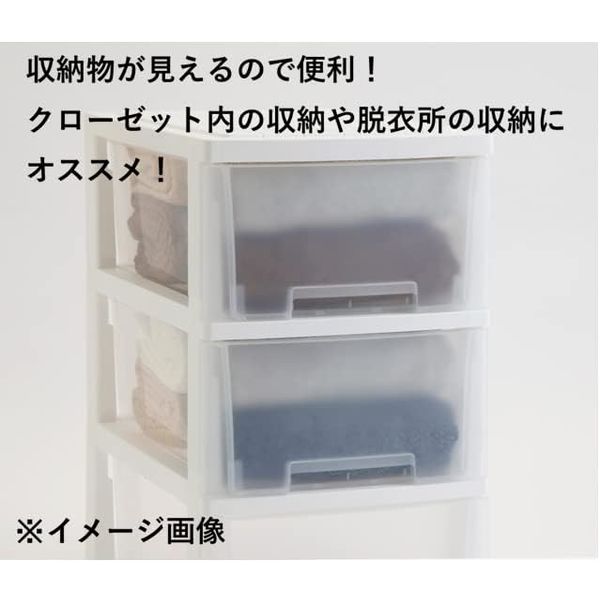 グリーンパル (ニューライフ)スリム収納BOX 3段2入(クリア シボ加工