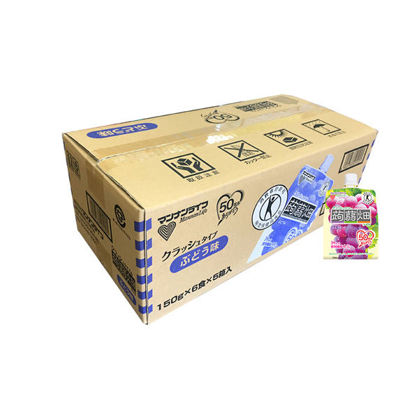 マンナンライフクラッシュタイプの蒟蒻畑ライトぶどう味150g×30