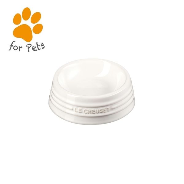 ルクルーゼ　L  ペットボウル　ホワイト　ご飯皿　フードボール　大型犬 Le Creuset ペット 食器 フードボウル 水入れ 犬 猫 ル