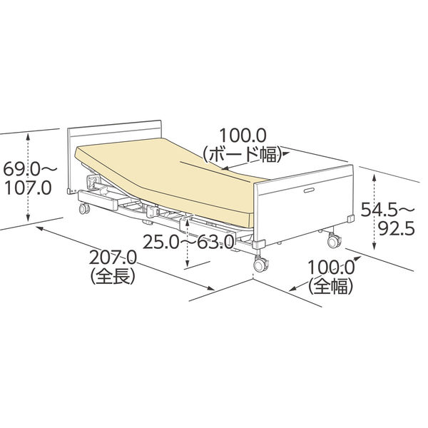 レイスト 3M 木製フラット Mブラウン / P402-34DF 4輪ロック プラッツ