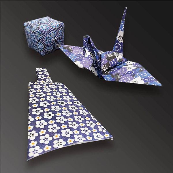 藍染風友禅千代紙15cm30枚 IYU-3015 10パック エヒメ紙工（直送品