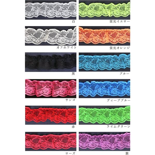 株) 一 井 商 店 一井商店 ラッセルフリルレース 10m巻 紫 RF2062-84 1