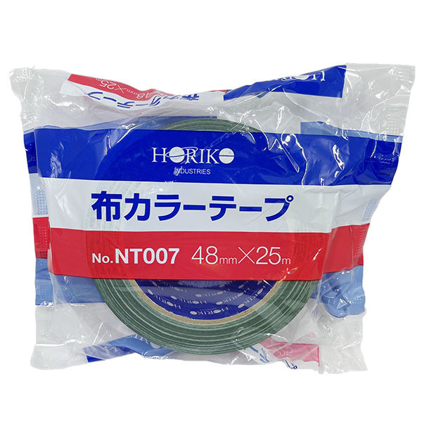 ガムテープ】 布カラーテープ 幅48mm×長さ25m 緑 NT-007GR ホリコー 1