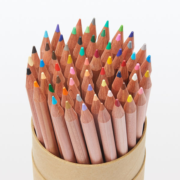 無印良品 色鉛筆 60色 紙管ケース入り 良品計画 - アスクル
