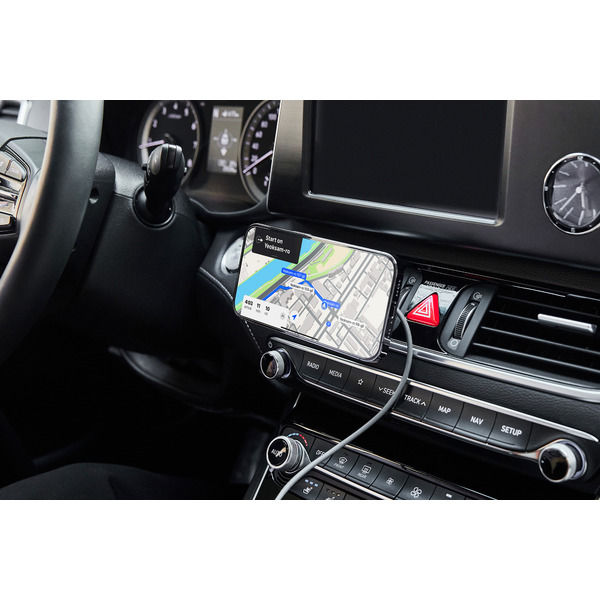 車載充電器 カーチャージャ― ワイヤレス MagSafe認証 15W エアコン 