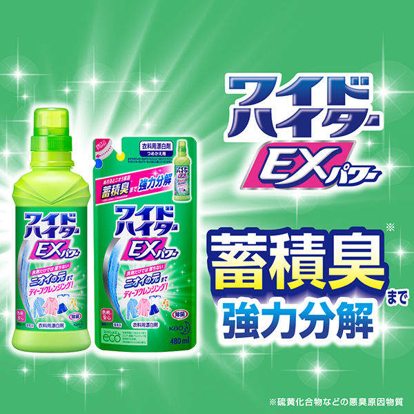 【旧品】ワイドハイターEXパワー 詰め替え 大サイズ用 880ml 1個 衣料用漂白剤 花王