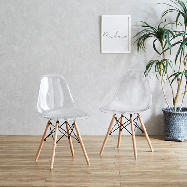 【軒先渡し】後藤家具物産 クリアシェルチェア クリア CC-CLR-4 1セット(4脚入)（直送品） 後藤家具物産 クリア 4脚入