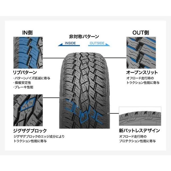 TOYO TIRE OPEN COUNTRY A/T EX 235/60 R18 103H 1本（直送品） - アスクル