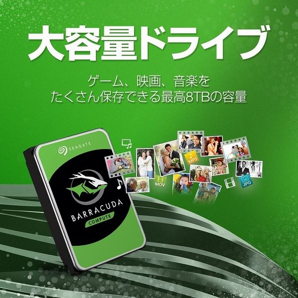 Seagate Guardian IronWolf 8TB ゲームNAS向け Seagate Guardian IronWolf 8TB ゲームNAS向け