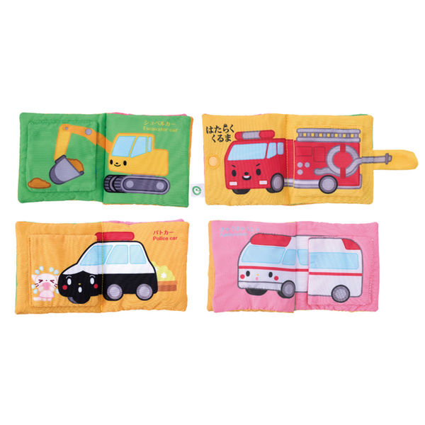アイアップ ファインモーター ミニ布絵本 はたらくくるま 014778 1個