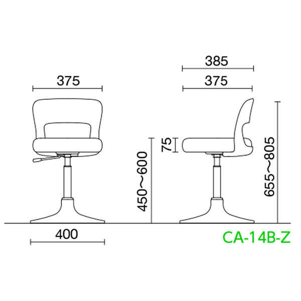 軒先渡し】ノーリツイス ソフトスツール 背付 クランケチェア CA