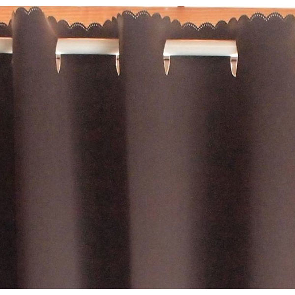 フォレストリンク 防炎遮光カフェカーテン 1400×500mm ダーク