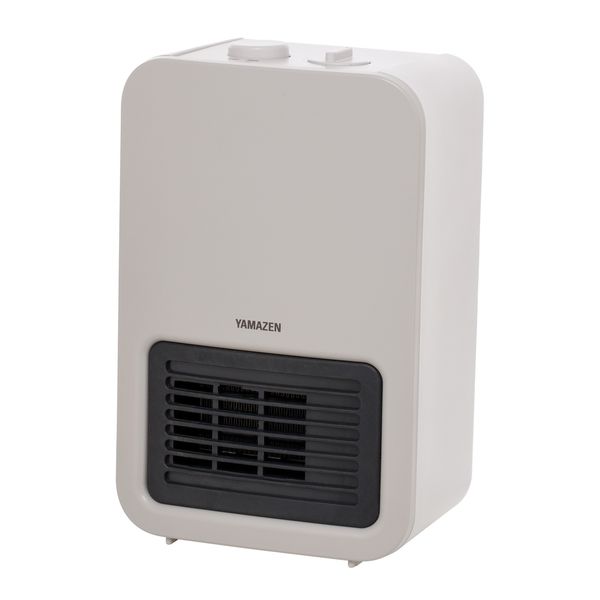 電気ヒーター メッシュデザイン 温度調節機能付き YAMAZEN セラミックヒーター コンパクト 温度調整機能付 静音タイプ
