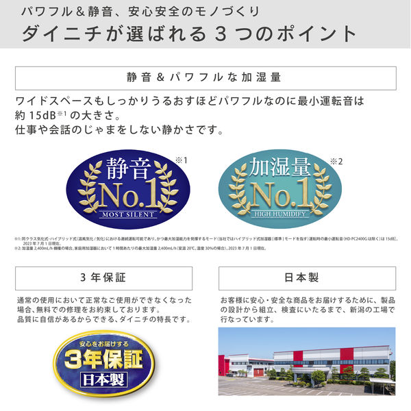 ダイニチ ハイブリッド式加湿器 パワフル 12L 1500ml 木造25畳