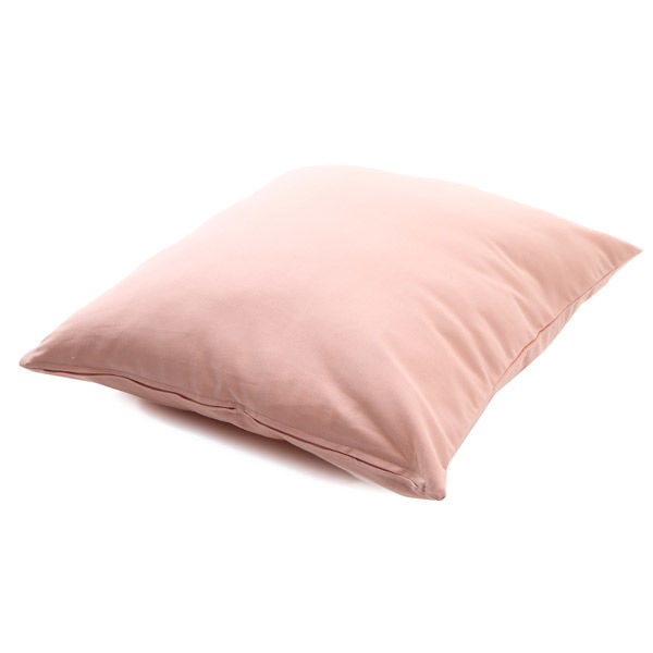 クッションカバー 綿100% 450×450mm コーラルピンク 1枚（直送品